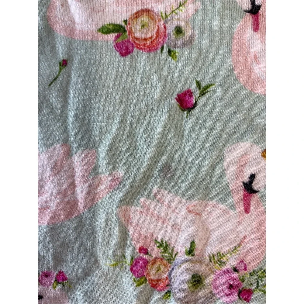 Lot of 6 Pieces‎ 5T Vive and Mack Bamboo Girls Pajama set Floral Swans Flamingos